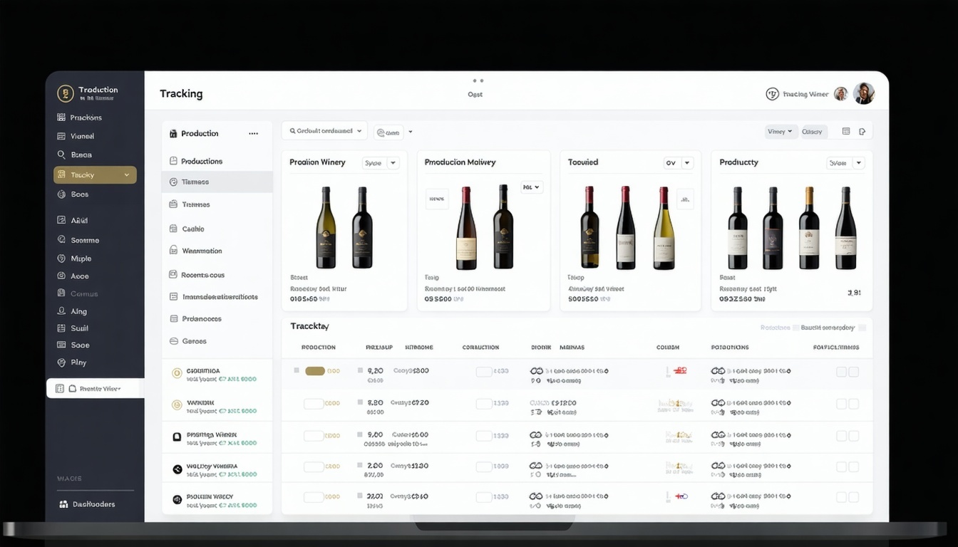 Winery production tracking dashboard